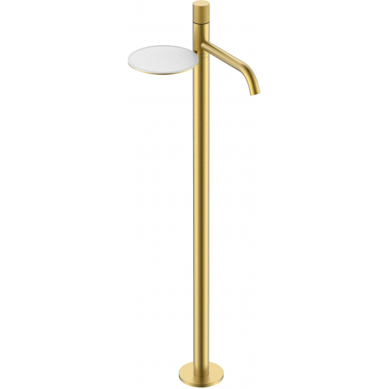 Напольный смеситель для раковины BOHEME Stick 120-MG.4 золото матовое spirale