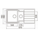 Мойка для кухни врезная SEAMAN Eco Roma SMR-9750B двухчашевая с крылом, вентиль-автомат