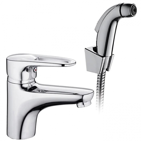 Смеситель для раковины FRAP H68 F1268 с гигиеническим душем Смеситель для раковины FRAP H68 F1268 с гигиеническим душем