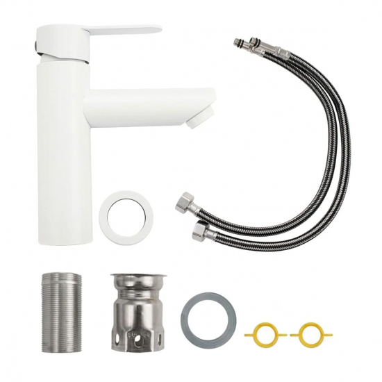 Смеситель для раковины MAGNUS 9450 из нержавеющей стали, белый Смеситель для раковины MAGNUS 9450 из нержавеющей стали, белый