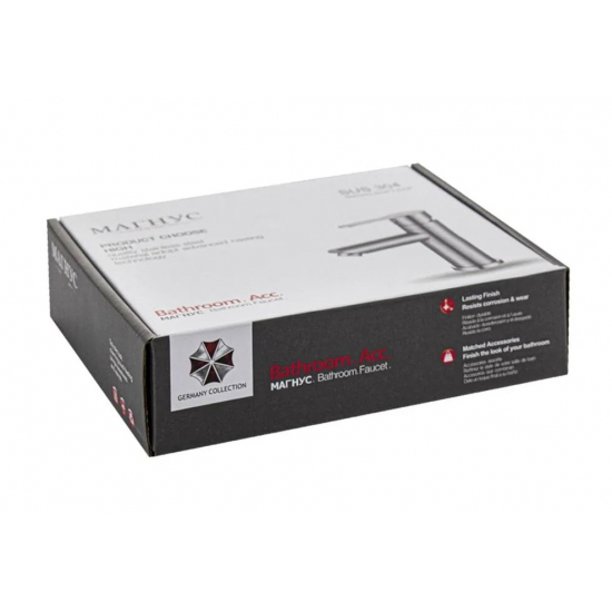 Смеситель для раковины MAGNUS 9450 из нержавеющей стали, белый Смеситель для раковины MAGNUS 9450 из нержавеющей стали, белый