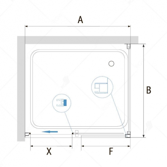 Душевой уголок RGW Passage PA-76 120x120 стекло прозрачное, профиль хром