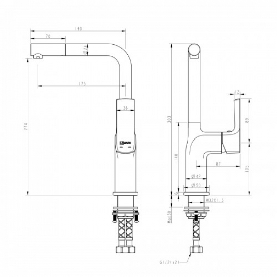 Смеситель для кухни LEMARK Ursus LM7205BLR