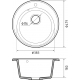 Мойка для кухни GRANFEST Quarz(ECO) Z08 D479 мм кварцевая, белый