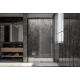 Душевая дверь в нишу VECONI Premium Trento PTD-40B 120x200 стекло прозрачное, профиль чёрный