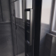 Душевая дверь в нишу VECONI Premium Trento PTD-40B 120x200 стекло прозрачное, профиль чёрный