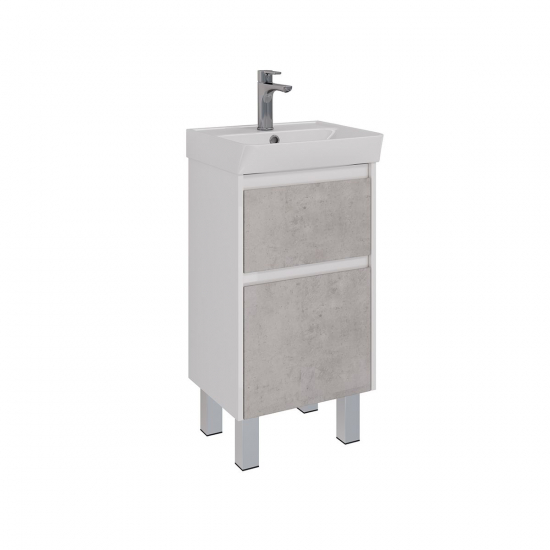 Тумба для комплекта LEMARK Combi 45, 2 ящика, бетон, под раковину Neon 45