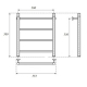 Полотенцесушитель водяной ZOX ЛЦ 60х50 1'' 4 перекладины прямой, с нижним подключением В10