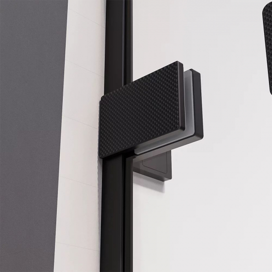 Душевой уголок VECONI Premium Alassio SP B 150x100 стекло прозрачное, профиль чёрный
