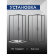 Душевой уголок SANTREK AQUA Iris-CR-1000-C-Matt Black 100x100 стекло прозрачное, профиль чёрный