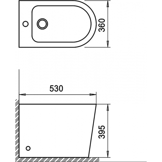 Биде напольное BELBAGNO Flay-r BB1003B