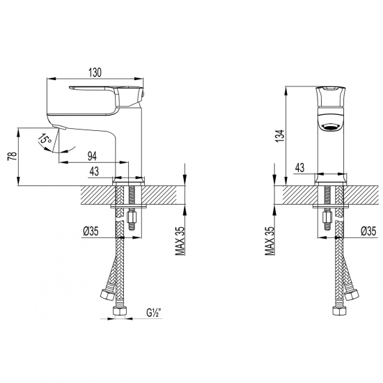 Смеситель для раковины LEMARK Basis LM3606C хром Смеситель для раковины LEMARK Basis LM3606C хром