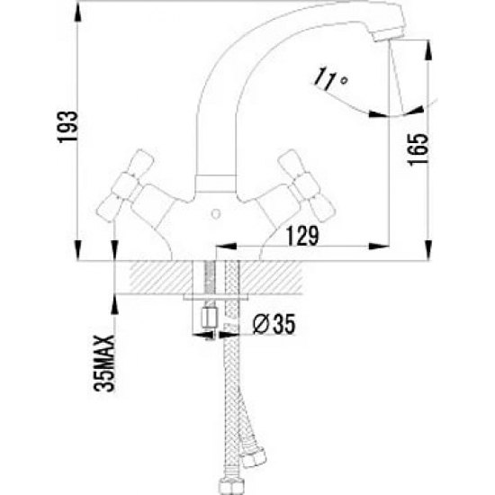 Смеситель для раковины LEMARK Benefit LM2507C хром