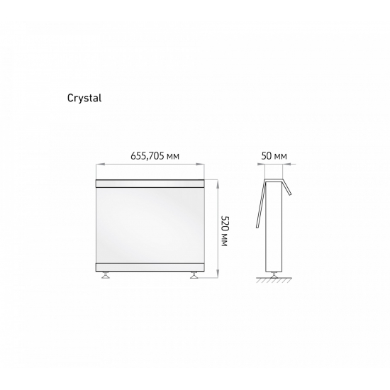Экран для ванны торцевой МДФ ALAVANN Crystal 70 белый 