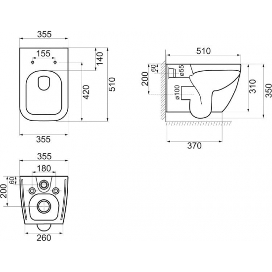 Унитаз подвесной BELBAGNO Alpina BB10100CHR безободковый, с микролифтом