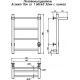 Полотенцесушитель электрический ТРУГОР Аспект ПЭК СП1П 60x40, с полкой