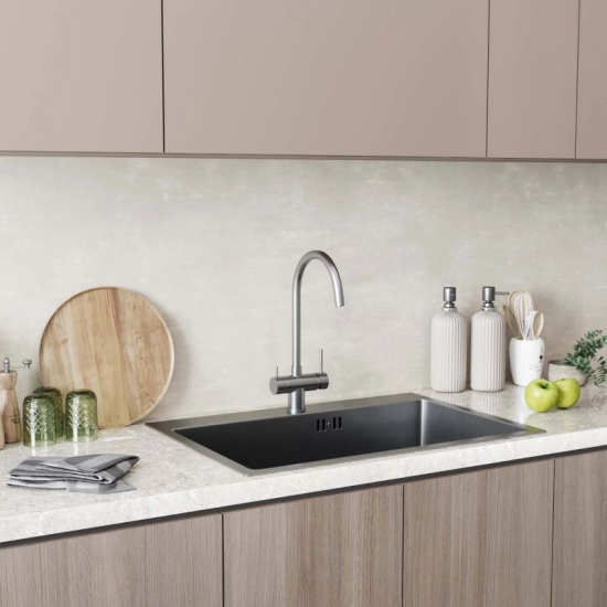 Смеситель для кухни из нержавеющей стали MIXLINE MLSS-0326 с подключением к фильтру