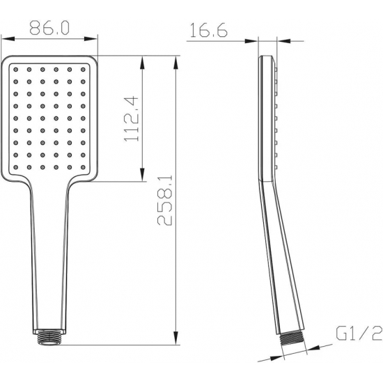 Лейка для душа LEMARK LM8124C хром