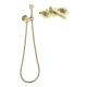 Смеситель для раковины TIMO Saona 2383/17SM с гигиеническим душем, С ВНУТРЕННЕЙ ЧАСТЬЮ золото