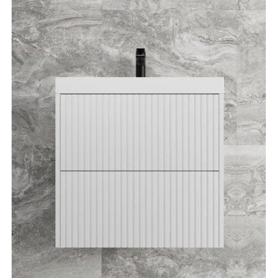 Тумба с раковиной STYLE LINE Стокгольм 60 рифленый софт, раковина Andrea Classic 60