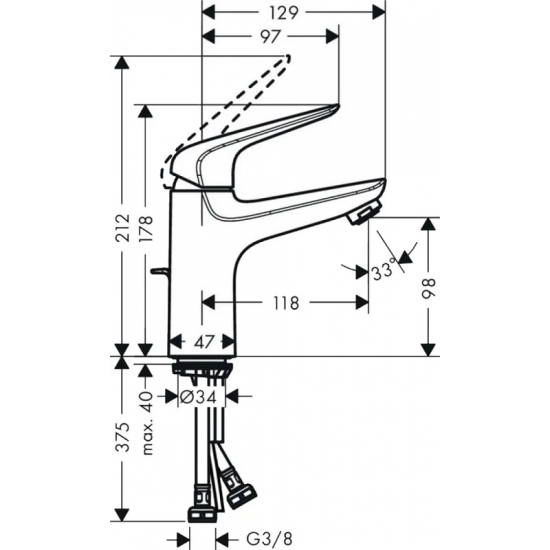 Смеситель для раковины HANSGROHE Novus 71030000 хром