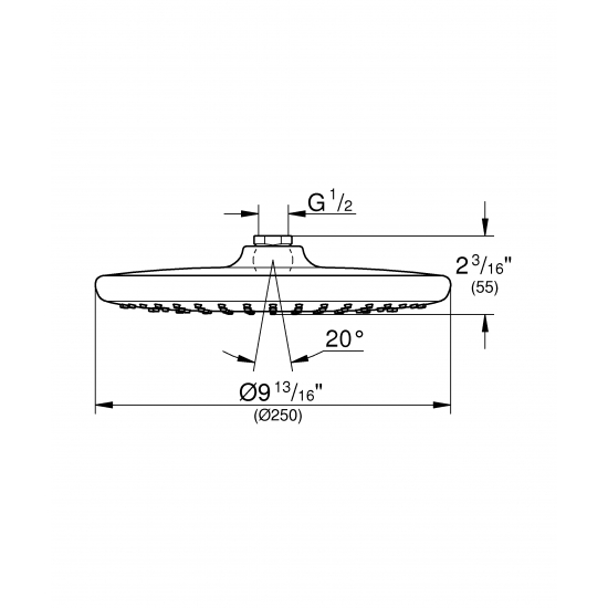 Верхний душ GROHE Tempesta 250 26666000