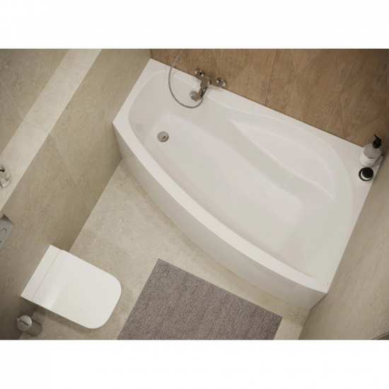 Акриловая ванна SANTEK Майорка R 150х90 см, угловая, с каркасом, асимметричная