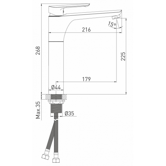 Смеситель для раковины MIXLINE Plus Comfort ML29-042