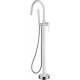 Смеситель для ванны напольный BOHEME Uno 469-WCR white, chrome