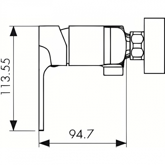 Смеситель для душа KAISER Linear 59177 хром