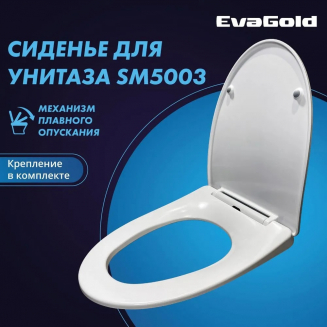 Сиденье для унитаза EVA GOLD 5003, 5003B с микролифтом, быстросъёмное