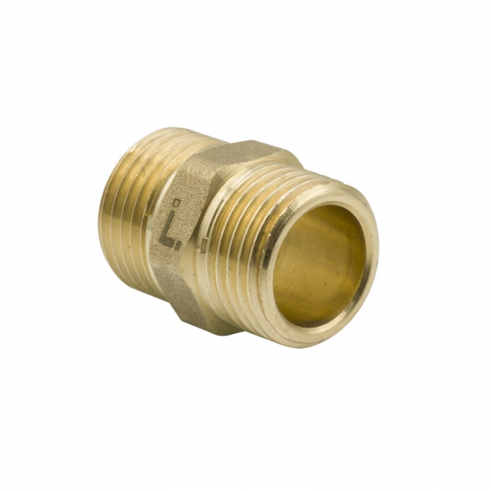 Ниппель резьбовой LEXLINE 1/2" x 1/2" латунный 15 мм