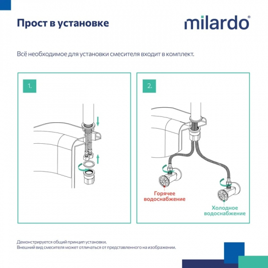Смеситель для раковины MILARDO Maze MAZBN01M01 сатин