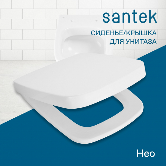 Сиденье для унитаза SANTEK Нео 1WH302480 быстросъёмное дюропласт