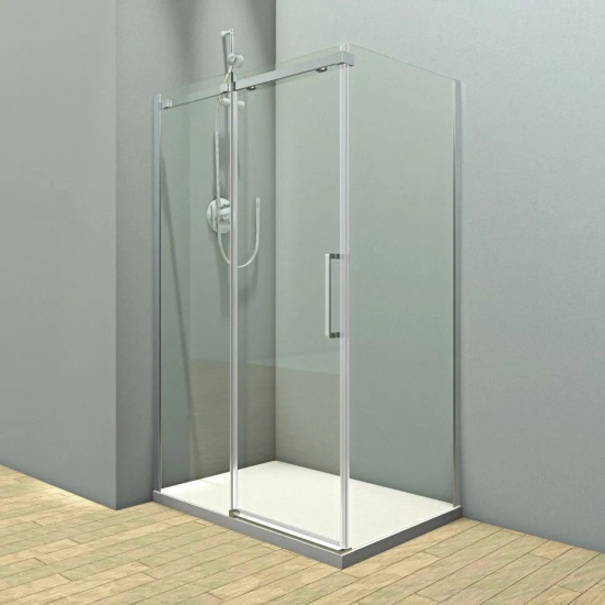 Душевой уголок VECONI Rovigo RV-070CH 150x90 стекло прозрачное, профиль хром