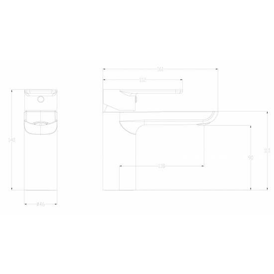 Смеситель для раковины WONZON & WOGHAND WW-A40732-BG, брашированное золото