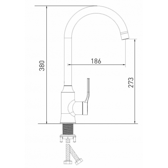 Смеситель для кухни MIXLINE Plus Flat ML40-032