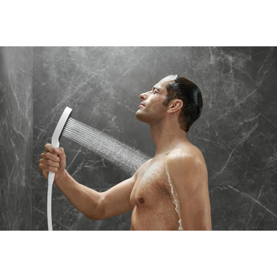 Лейка для душа HANSGROHE Rainfinity 130 26865700 EcoSmart, матовый белый