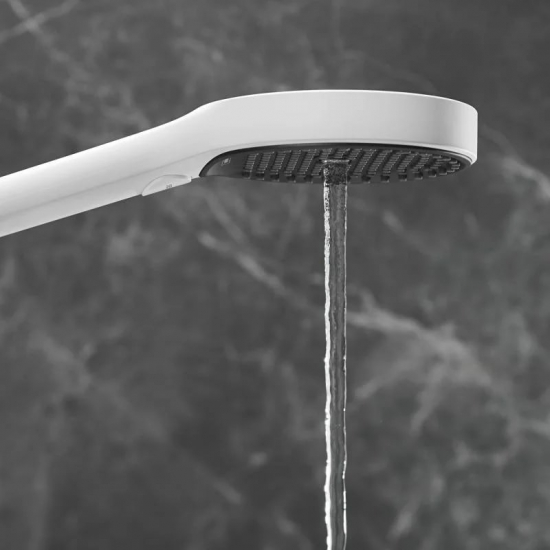 Лейка для душа HANSGROHE Rainfinity 130 26865700 EcoSmart, матовый белый