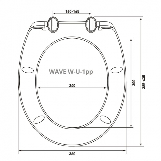 Сиденье для унитаза WAVE W-U-1pp полипропилен (Формат, Эталон, Элегант)