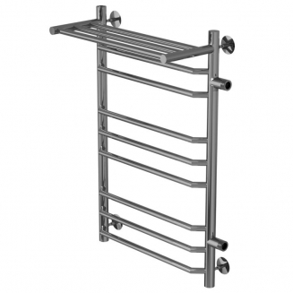 Полотенцесушитель водяной MIXLINE Mira 80х50 1'' трапеция, 8 перекладин, полка, правое подключение