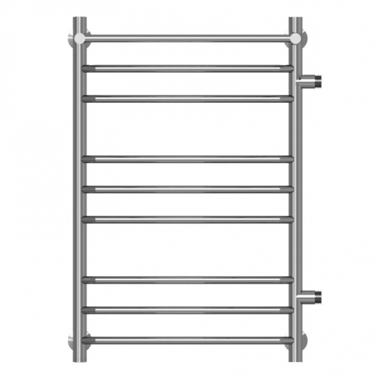 Полотенцесушитель водяной MIXLINE Mira 80х50 1'' трапеция, 8 перекладин, полка, правое подключение