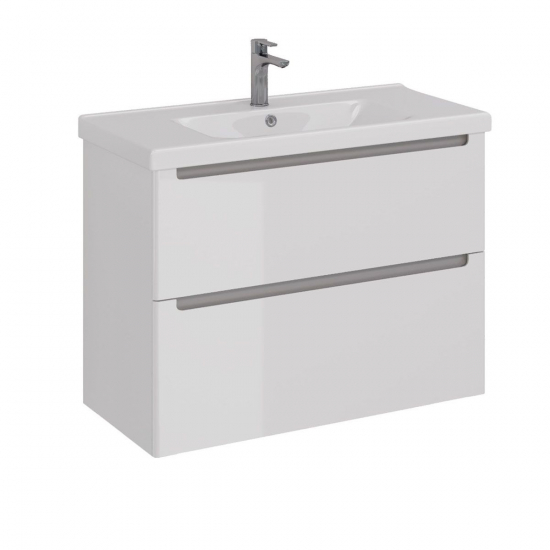Тумба для комплекта LEMARK Buno 100, 2 ящика, белая, под раковину Гармония 100