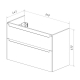 Тумба для комплекта LEMARK Buno 100, 2 ящика, белая, под раковину Гармония 100