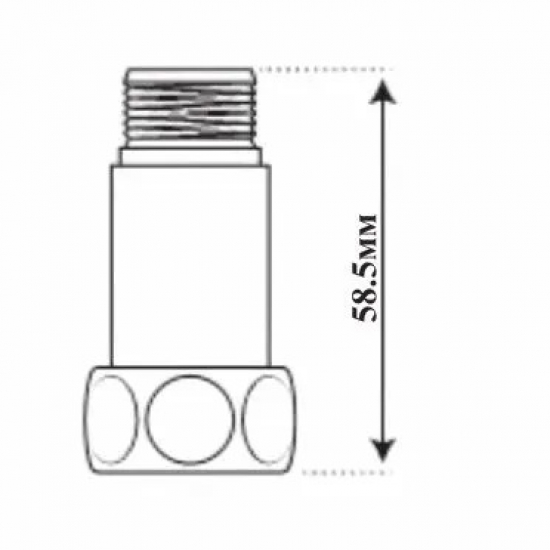 Соединение для полотенцесушителя TIM 3/4"x3/4" вн/нар, прямое пара