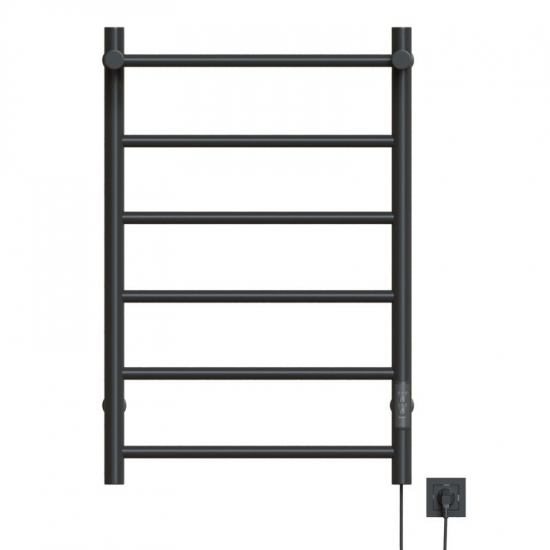 Полотенцесушитель электрический MIXLINE Vega 80x50 318 Вт, полка, графит