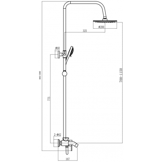 Душевая стойка FMARK FM2407