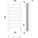 Полотенцесушитель электрический TERMINUS Аврора П8 400x850