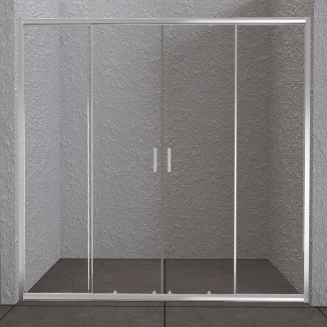 Душевая дверь в нишу BelBagno UNIQUE-BF-2-170/200-C-Cr стекло прозрачное, профиль хром
