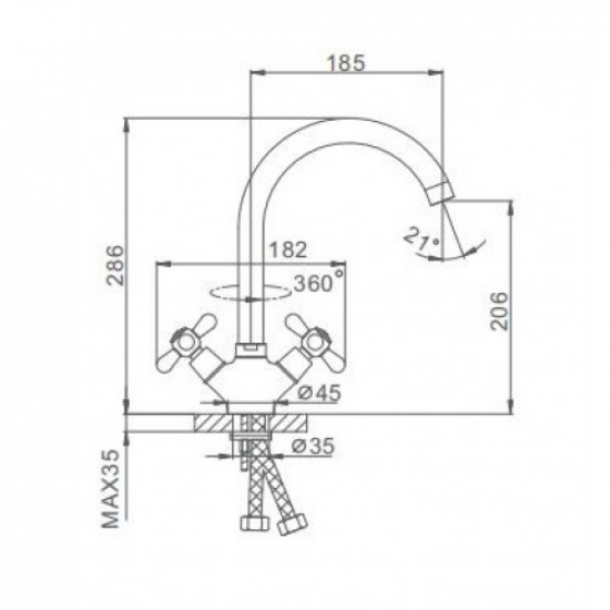 Смеситель для кухни FRAP F4025